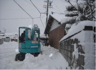 駐車場の雪除け