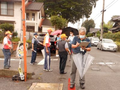 府中小通学路安全点検　　８月30日（火）